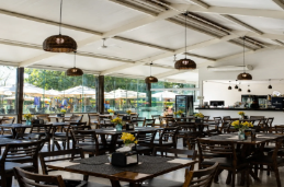 página referente ao restaurante brio gastrobar no clube do exército sede lago